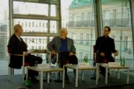 Klaus Steack, Mario Adorf, Torsten Musial. Pressekonferenz in der AdK. 1. Februar 2012