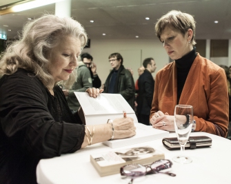 Hanna Schygulla, Ausstellungseröffnung in der AdK, 2014, Foto: Amelie Losier